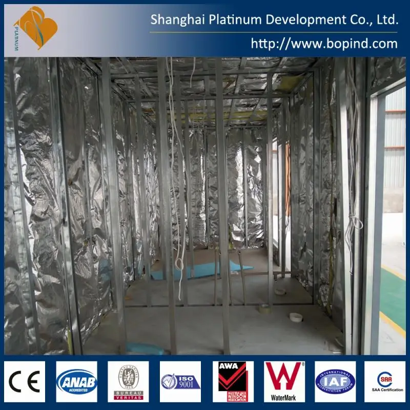 steel structure 20ft shipping container house with aluminium windows and doors