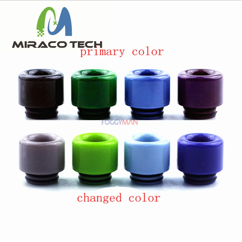 
Foggyman New Arrival Resin 810 drip tip Wide Bore Mouthpiece for TFV8 TFV12 Goon RDA Color Auto Changing 