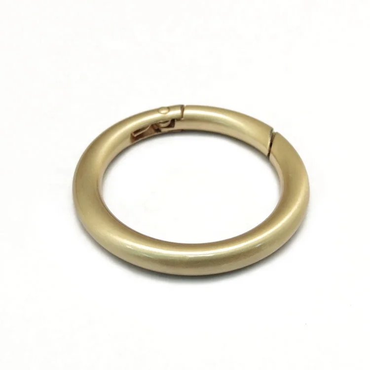 5mm big snap hook brushed gold big round metal snap hook snap ring