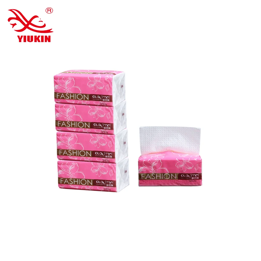 OEM soft cheap 8 bags/ pack family advanced wrapped facial tissue paper