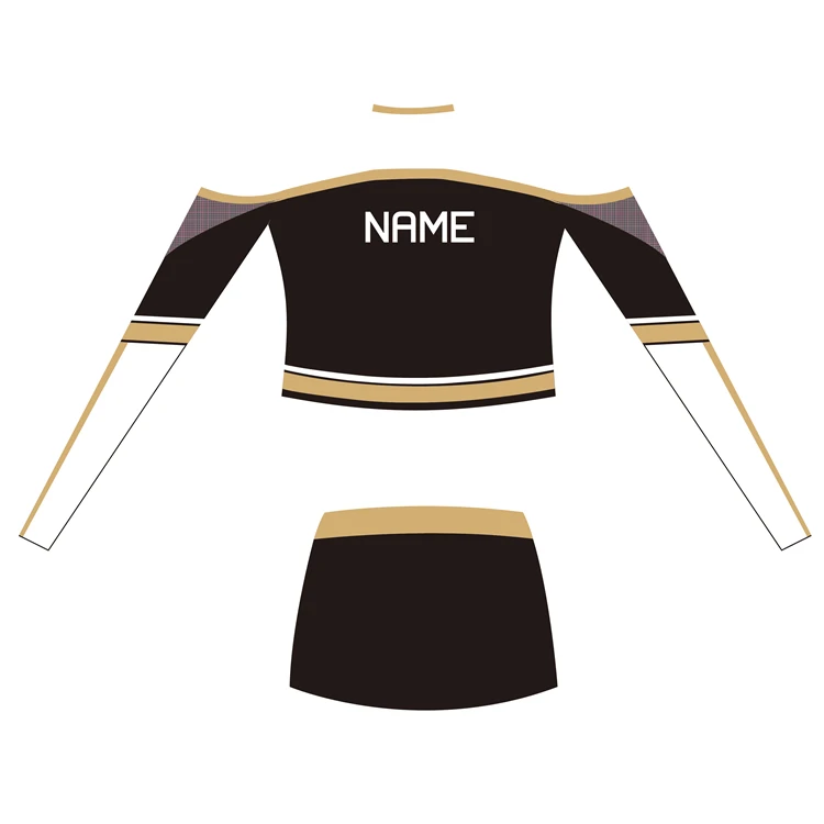 Cheer top and dance skirts sexy design your own cheerleader plus size dye sublimation cheerleading uniforms