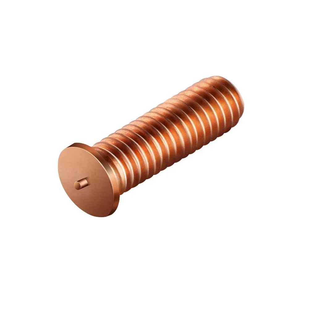
ISO13918 capacitor discharge external thread steel copper plated weld stud 