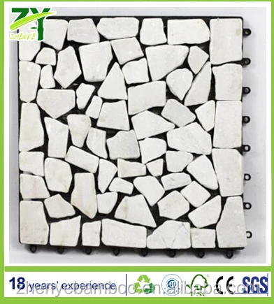 Interlocking Stone Deck Tiles Origin from China, Cheap rate deck tiles pebble stone materials, floor tiles square stone tiles
