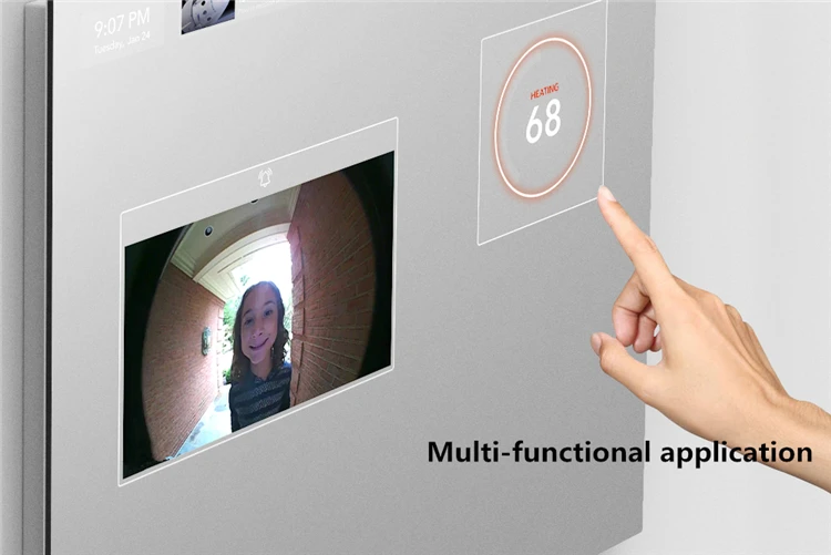 digital mirror touch screen 32 inch wall mount smart mirror digital signage magic mirror screen with 1080p full hd display