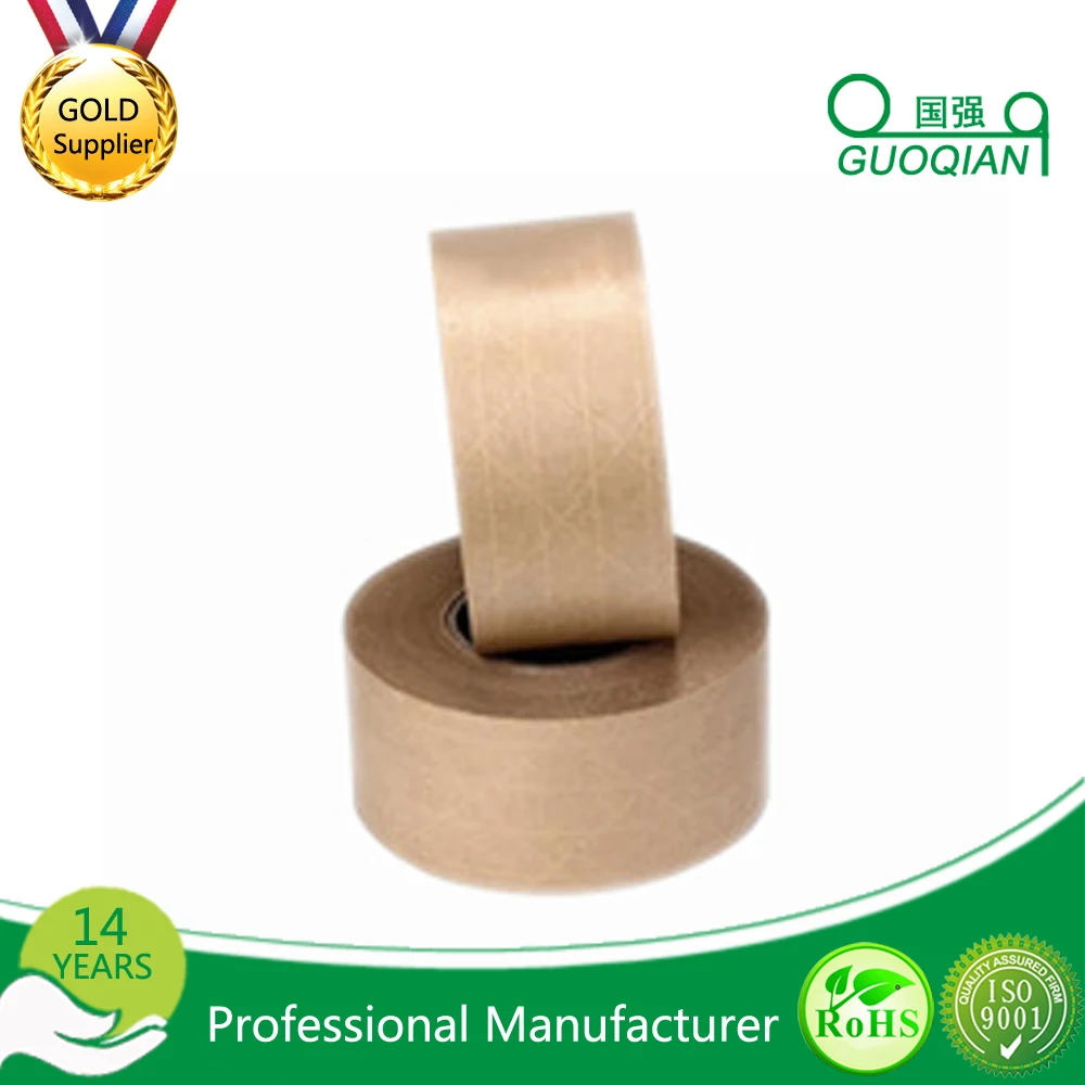 Water soluble fiber reinforced Brown kraft paper adhesive tape