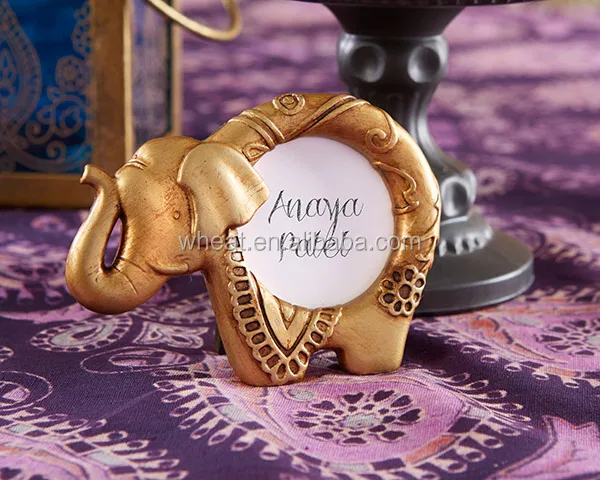 Wedding Favors Gold Lucky Elephant Frame