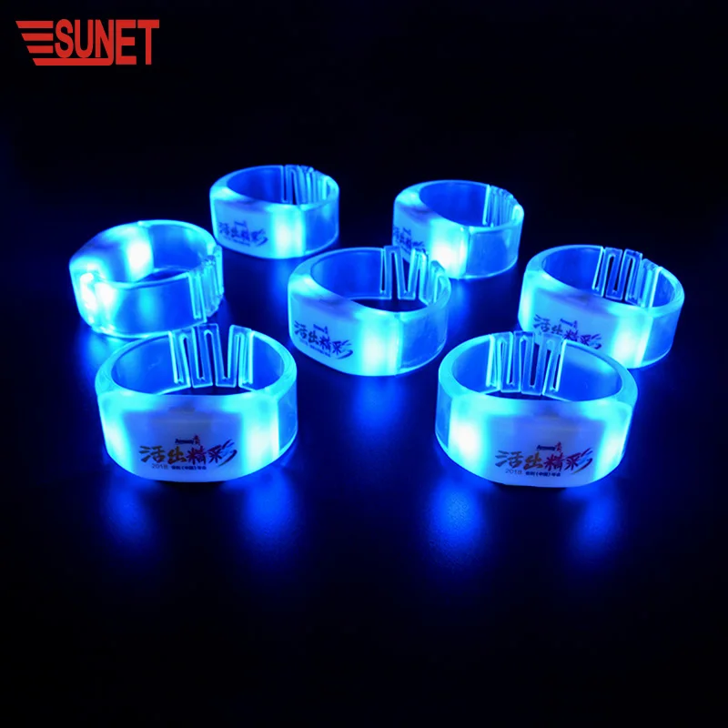 SUNJET Music Festival LOGO Printed Remote Control Glowing LED Bracelet Control DMX