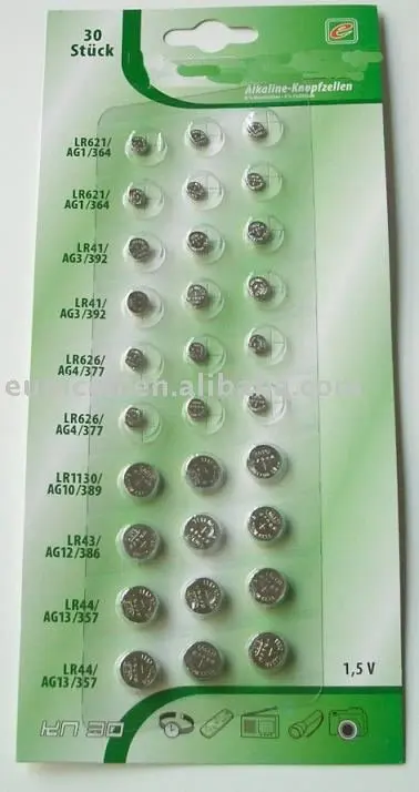 0% Hg Pb AG12 AG13 AG10 AG4 AG3 AG1 toy battery 1.5V alkaline coin cell