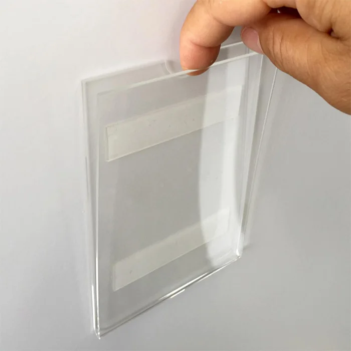 acrylic wall mount sign holder with adhesive tape