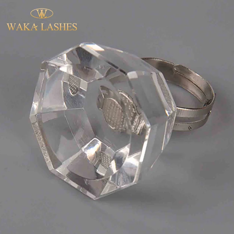 high quality multi-function eco-friendly reusable silicone/crystal eyelash extension tools glue ring cup