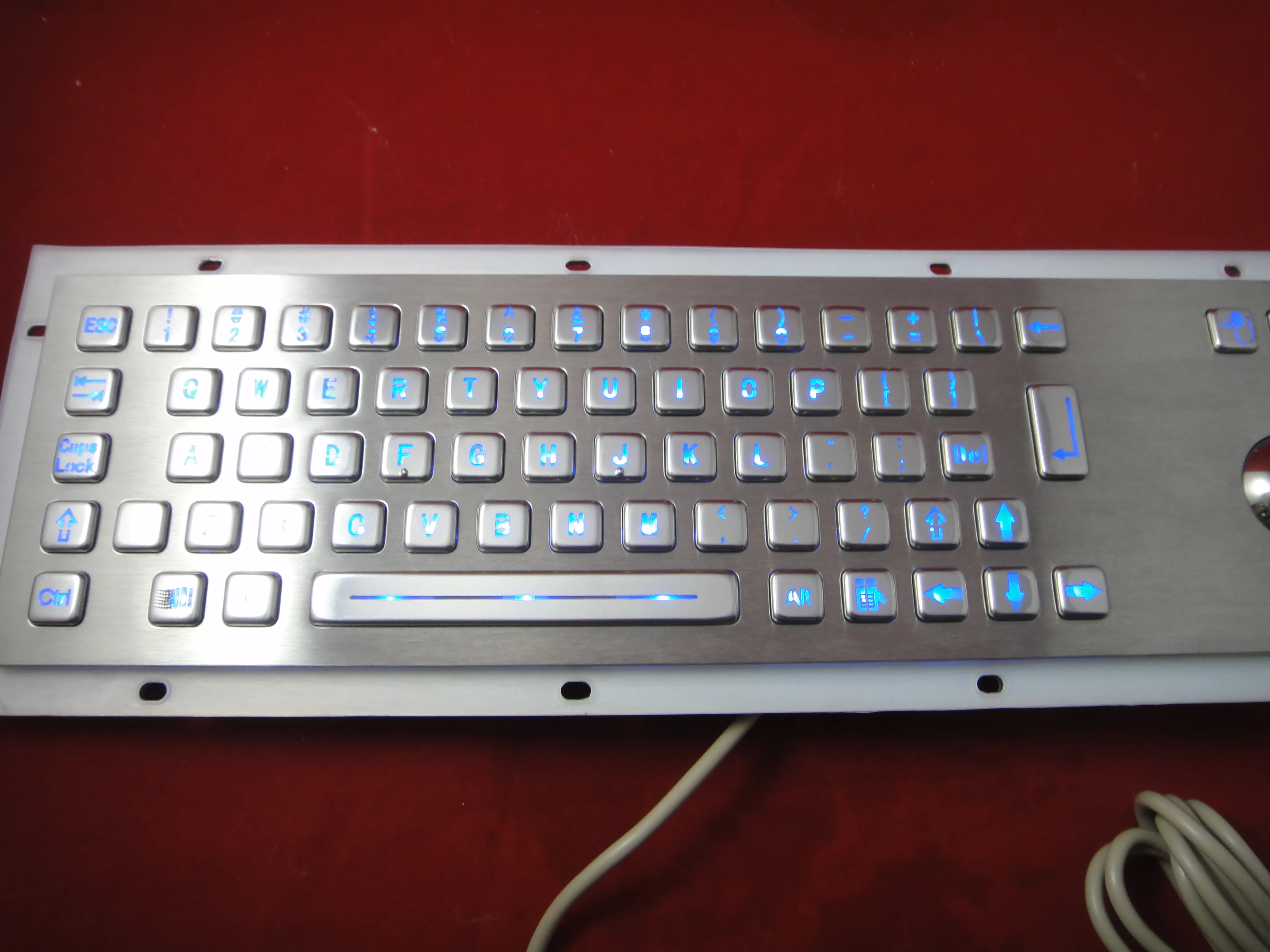 Industry metal keyboard with touchpad USB metal keyboard