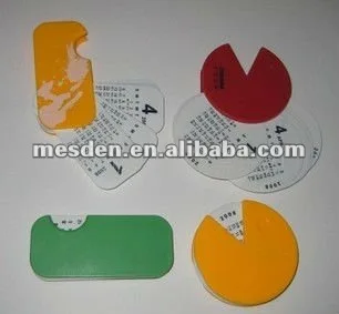 plastic pocket calendar
