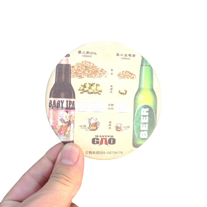  Promotional new hotel absorbent tissue paper coffee / beer coaster