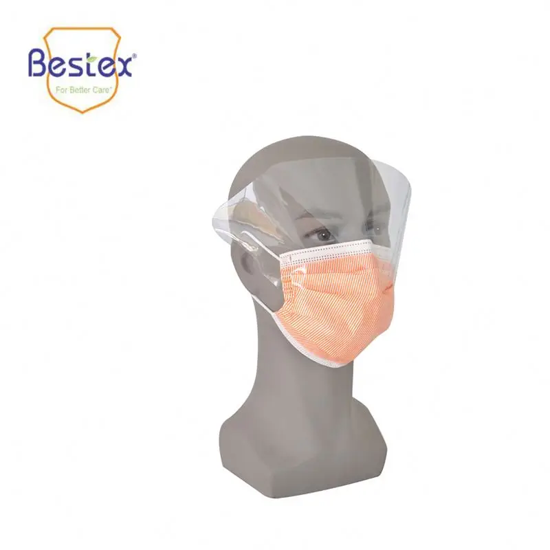 
Fluid Protection Surgical Face Masks with Eye shield 