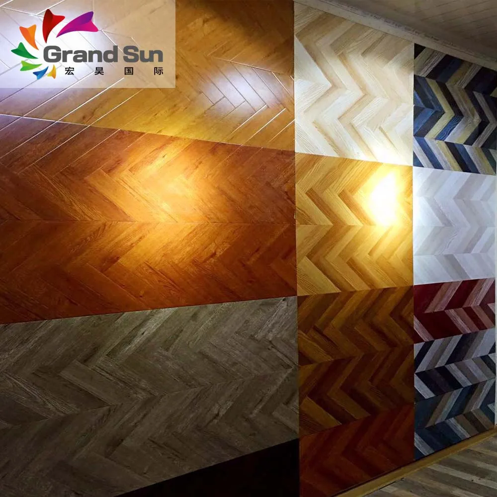Korean style blue and white herringbone laminate floor Shandong China
