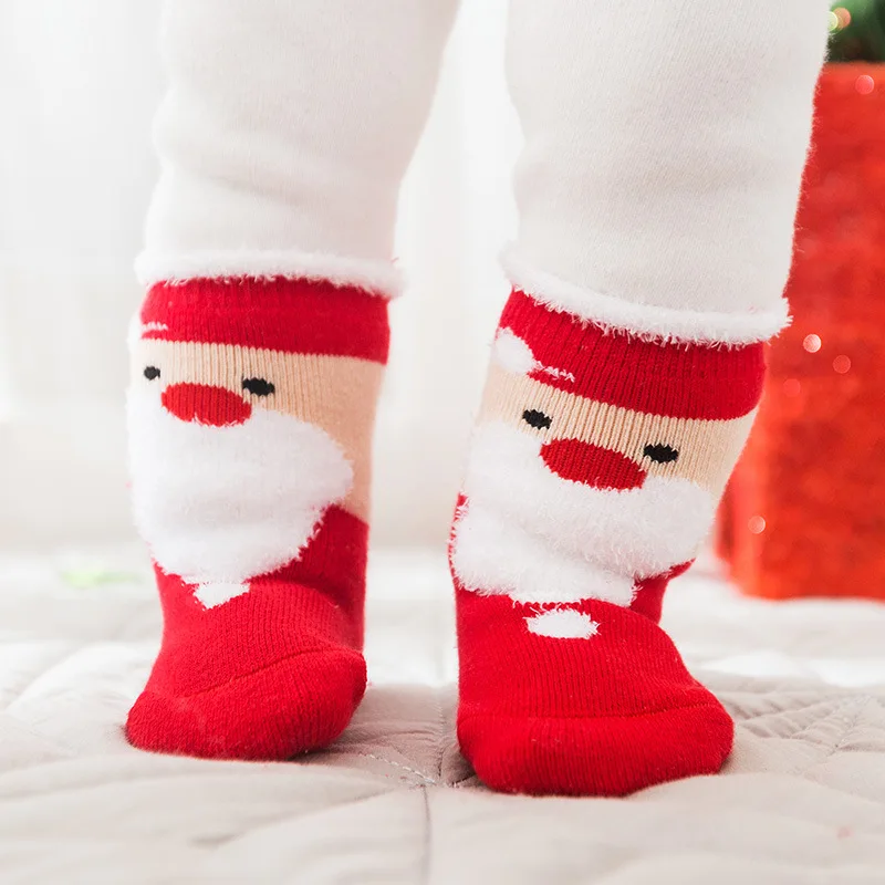 
custom 100% organic cotton christmas gift bag baby socks 