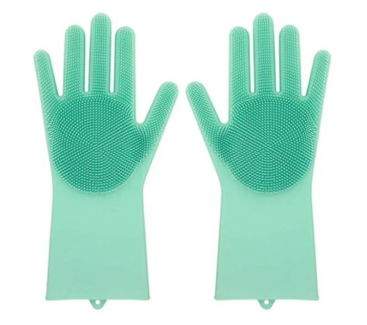 Magic Heat resistant kitchen  dish  scrubbing scrubber brush  Silicone washing gloves