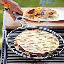 Barbecue sausage rack stainless steel barbecue hot dog sausage grilling clip basket rack roast tool with handle