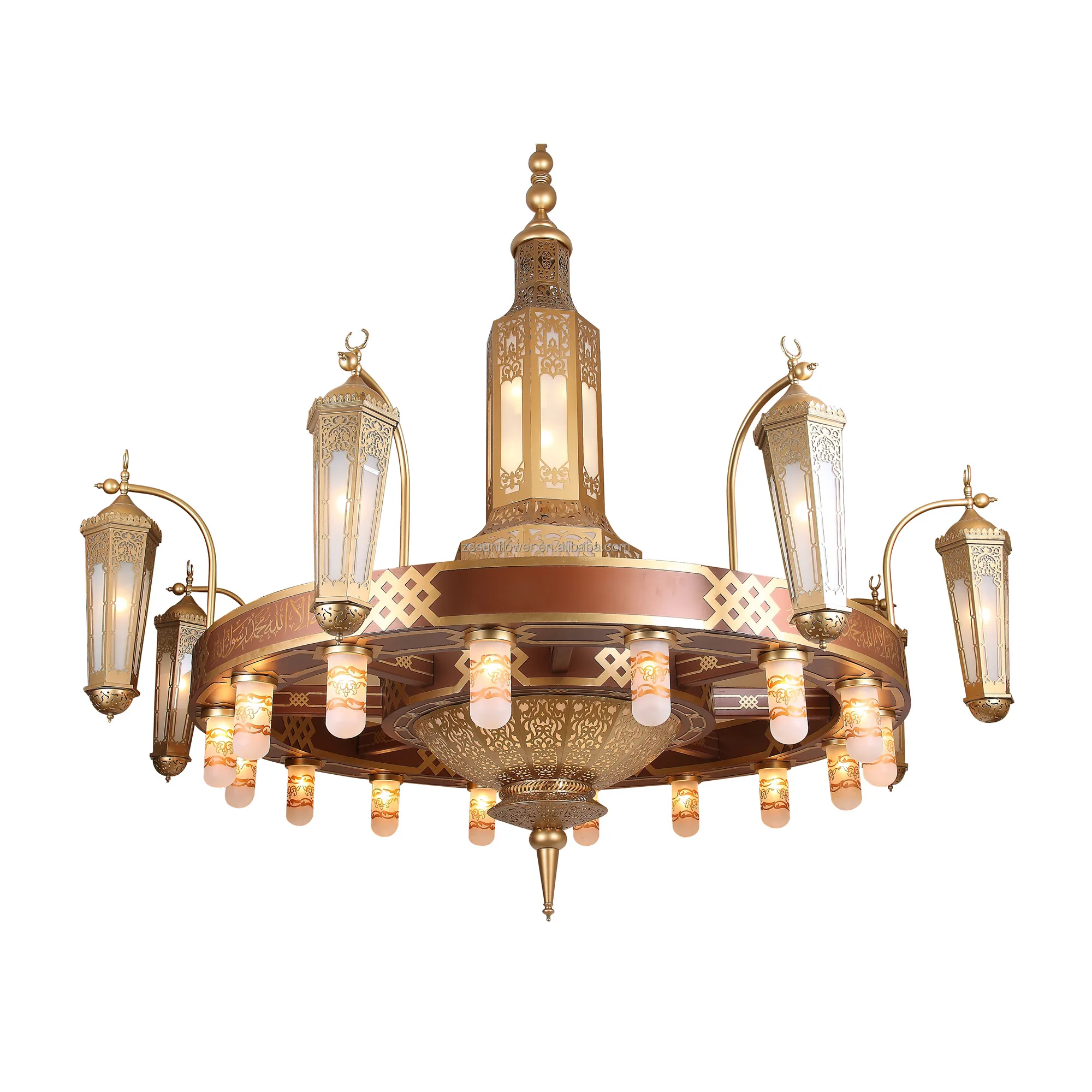 Muslim lighting islamic masjid lighting large mosque chandelier Iron lamps moroccan iron lighting