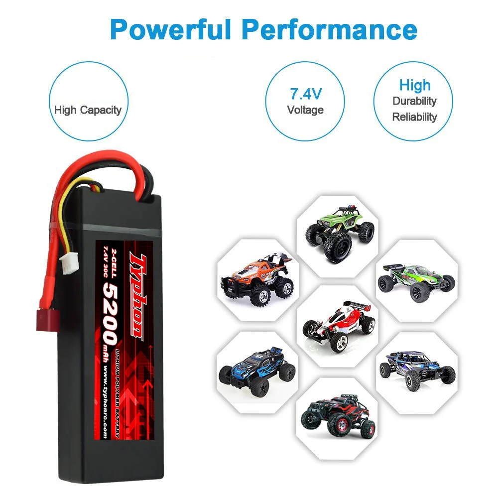 7 4 V 4500mAh 35C 70C 2S LiPo аккумулятор HardCase с T разъемом Deans для радиоуправляемого автомобиля Losi Traxxas Slash Багги команда