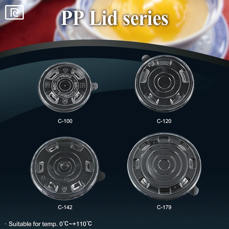 KL01 12/15/24/36oz white clear transparent disposable custom printed - plastic PP container salad bowl with lid