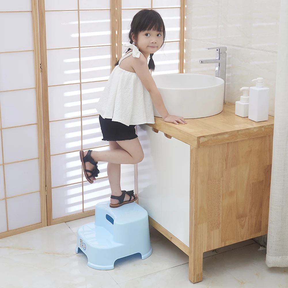 
Toddler children small bathroom bath plastic step ladder stool for kids 