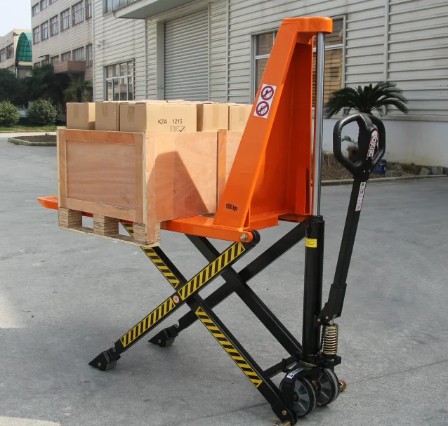 REDDOT high quality 1t 1.5t hydraulic scissor manual high lift pallet truck