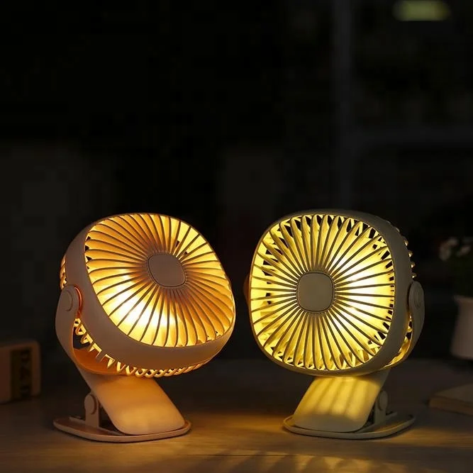 usb rechargeable personal portable clip table fan Portable Stroller Fan LED Display 6000mAh Battery Operated Mini Clip Fan
