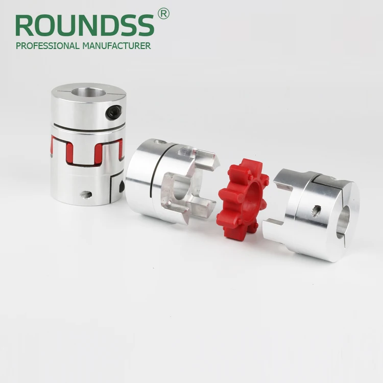 Roundss 20mm Flexible Shaft Coupler Red Soft Rubber Flexible Coupling Stepper Motor Coupler