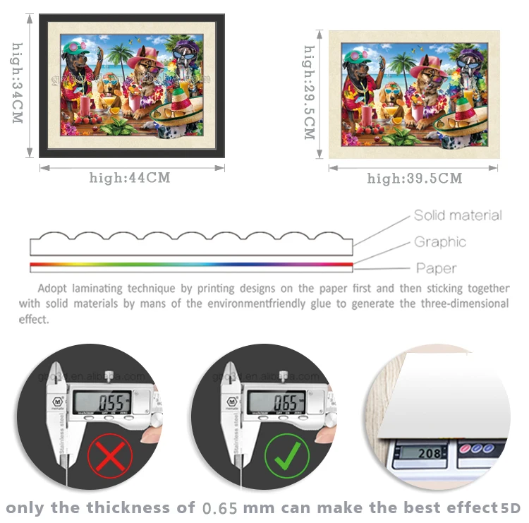 
3d animated picture of dogs 3d 5d three d lenticular pictures of animal,home decoration 