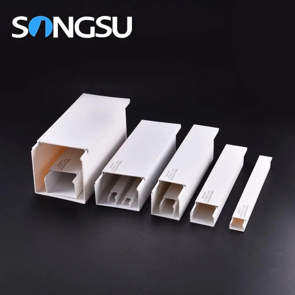 Фошань songsu жаропрочных полный размер ПВХ Пластиковые Короба проводки гибкий кабель raceway