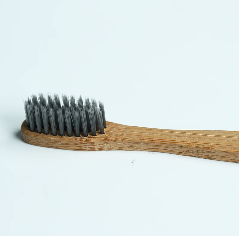
Eco bamboo toothbrush charcoal bristle moso organic toothbrush custom engrave logo manufacturer 