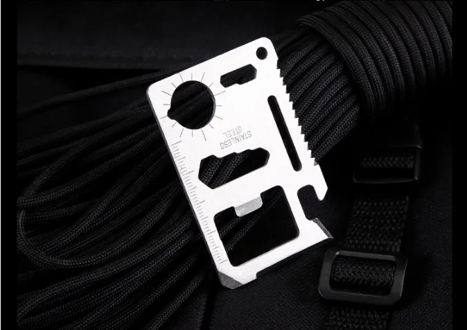 Multi Tool Stainless Steel Credit Camping Pocket  Card Knife
