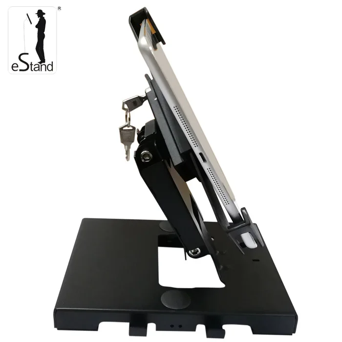 eStand BR28004Q android tablet pc desk stand with keylock mount for store display racks