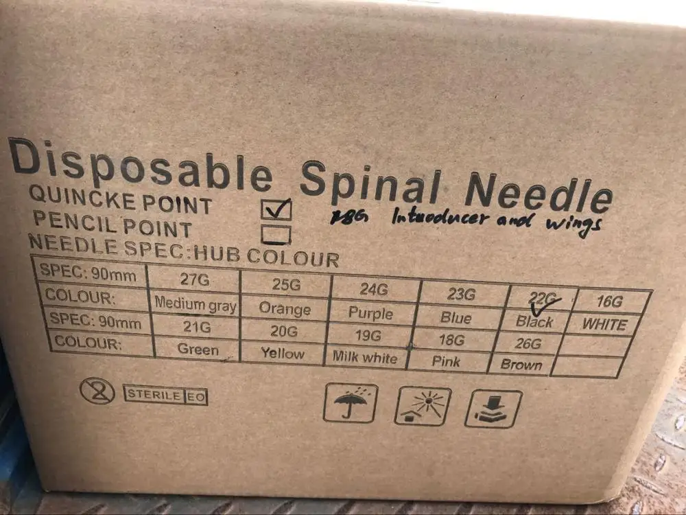 Best Price Disposable Different sizes and color Anesthesia Spinal Needle types with or without Introducer
