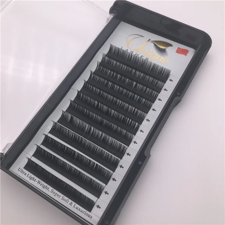Made in vietnam products mixed size 8-15 J B C D matt / glossy individual lashes custom eyelash box private label lash extension