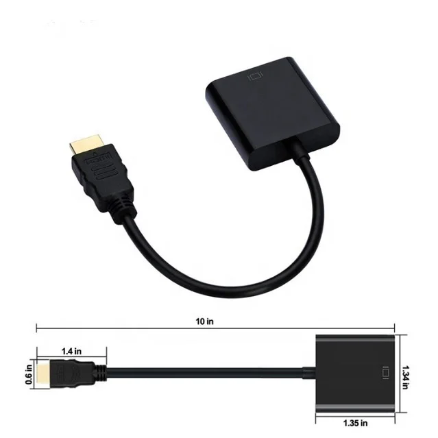 High quality HDMI to VGA male to female audio adapter converter  cable