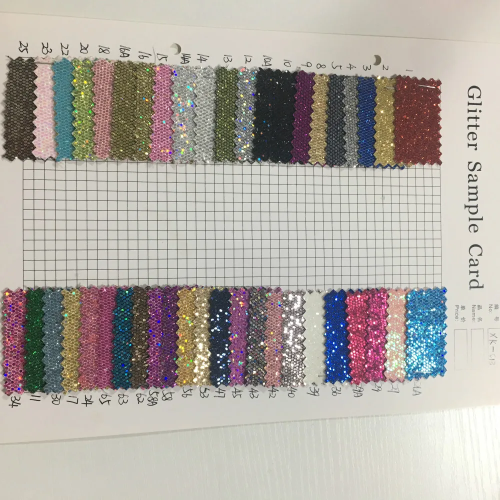 facy classical fine glitter fabric with tc backing for crafts from guangzhou glitter factory