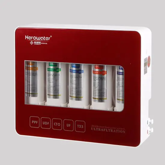 YUYAO factory Non electricity Five Stage Whole House Water Filter System For Home Kitchen Wall Hanging