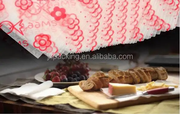 
custom design waxed paper food wrappers for hamburger or sandwich 