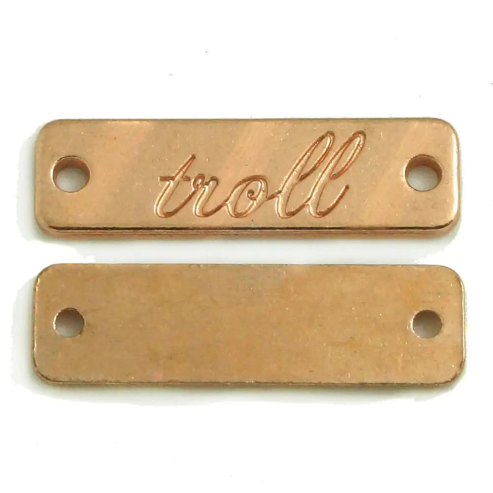 
Dull silver metal loop alloy material metal badge for bag 