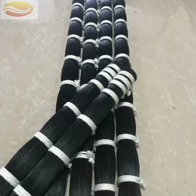 
Sales 31inch Black Color 100% Real Horse Tail Hair Make For Fiddle Bow Hair 