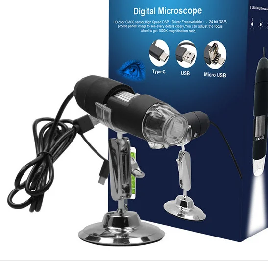 hot selling microscope manufacturer high quality 3 in 1 1600x 0.3M pixel digital usb portable kids microscope with led lights