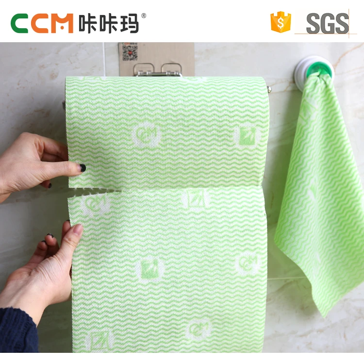Disposable Viscose & Polyester Spunlace Nonwoven Fabrics Oil Absorbent Kitchen Cleaning Dishcloth Cleaning Cloth