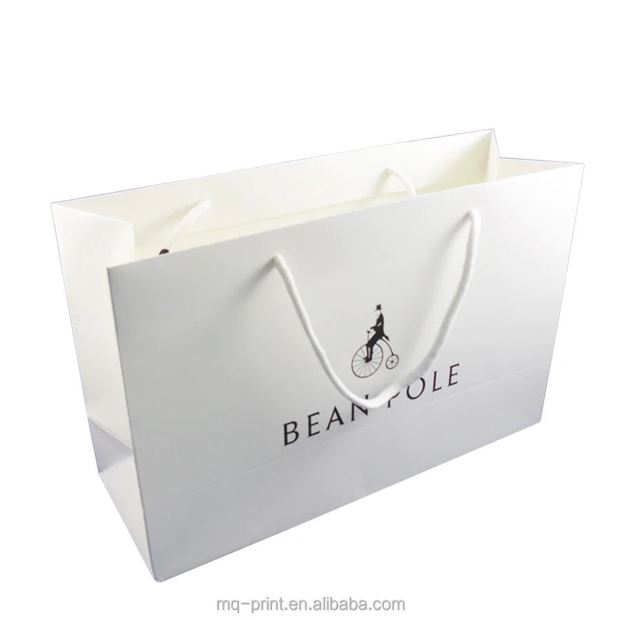 200 GSM Embossed paper bag with cotton handles and cardboard bottom insert