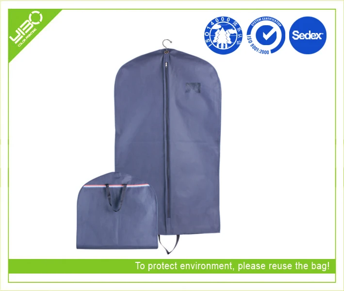 
Reusable durable waterproof dustproof business suit cover garment bag 