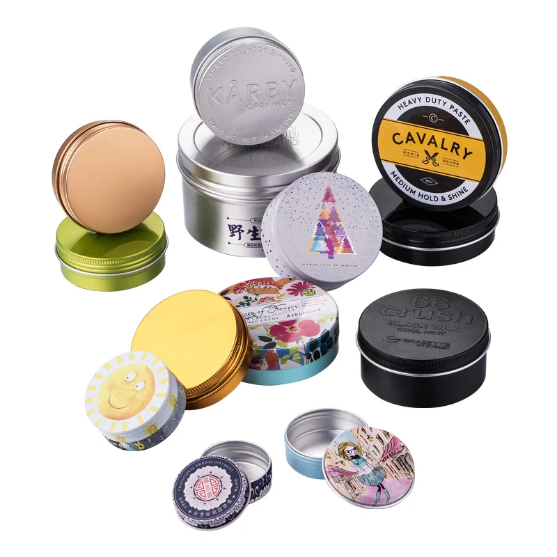 Wholesale 5g 10g 15g 30g 50g empty cosmetic empty metal jar with screw-type aluminum lid