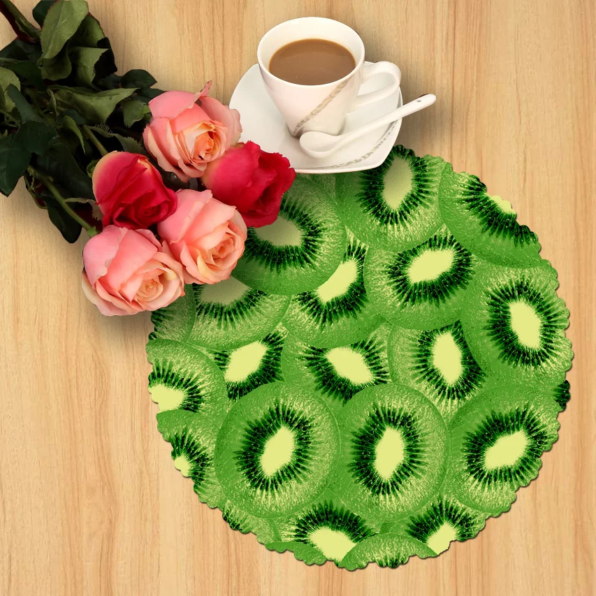 40cm round circle placemat, clear plastic placemat, dining table place mat
