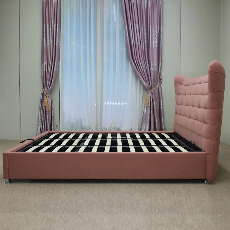 
fabric upholstered hydraulic lift up storage beds 