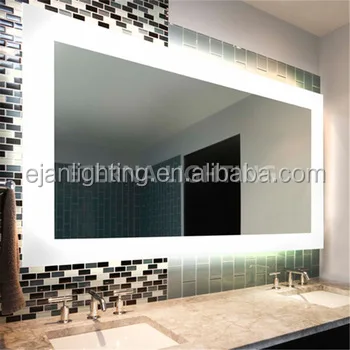 Большое настенное зеркало для ванной с подсветкой для отеля